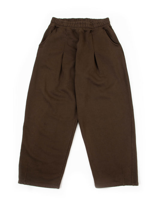 Pleated Brown Jogger